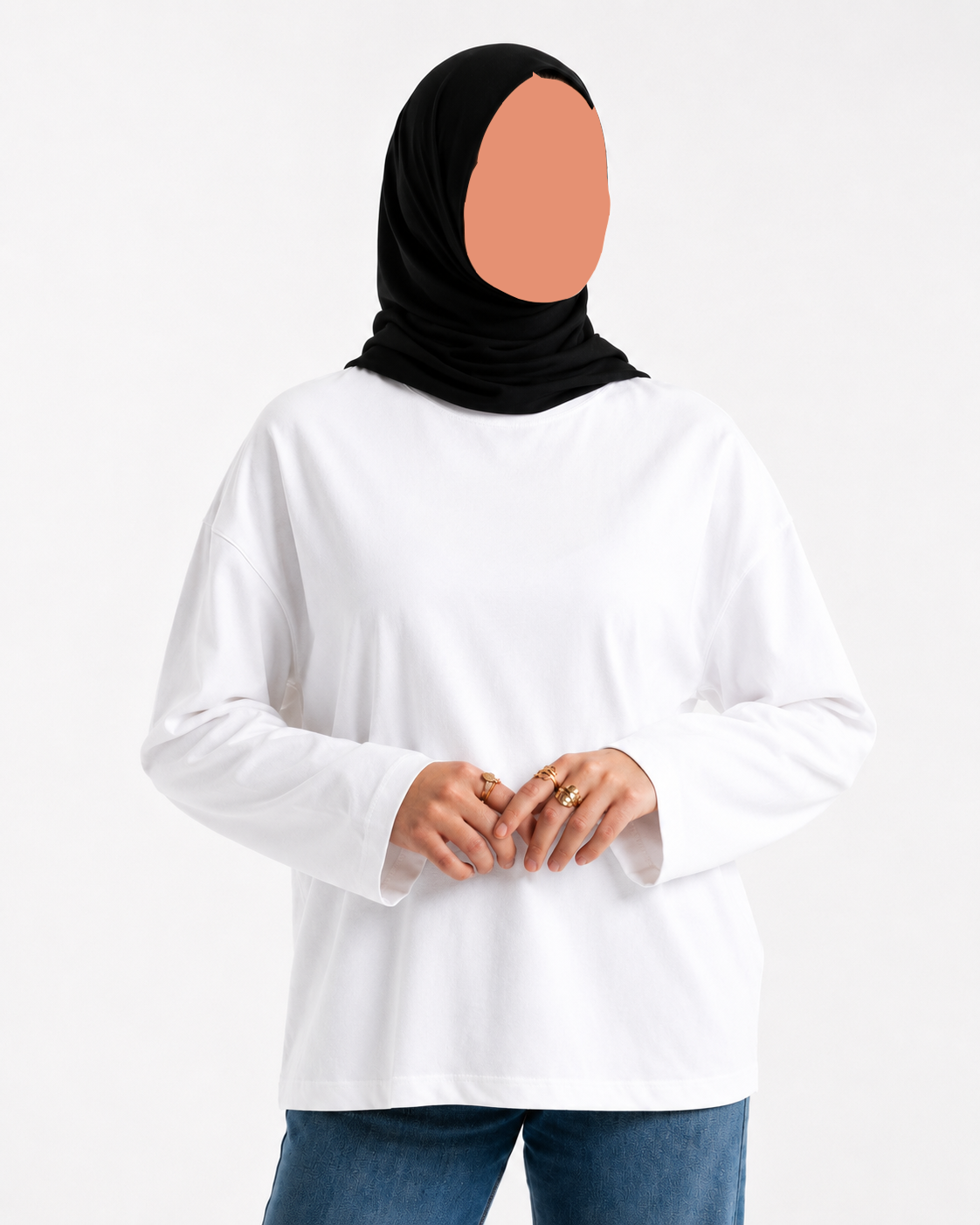 Long-Sleeve White T-Shirt