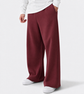 Wide-Leg Sweatpants Burgundy