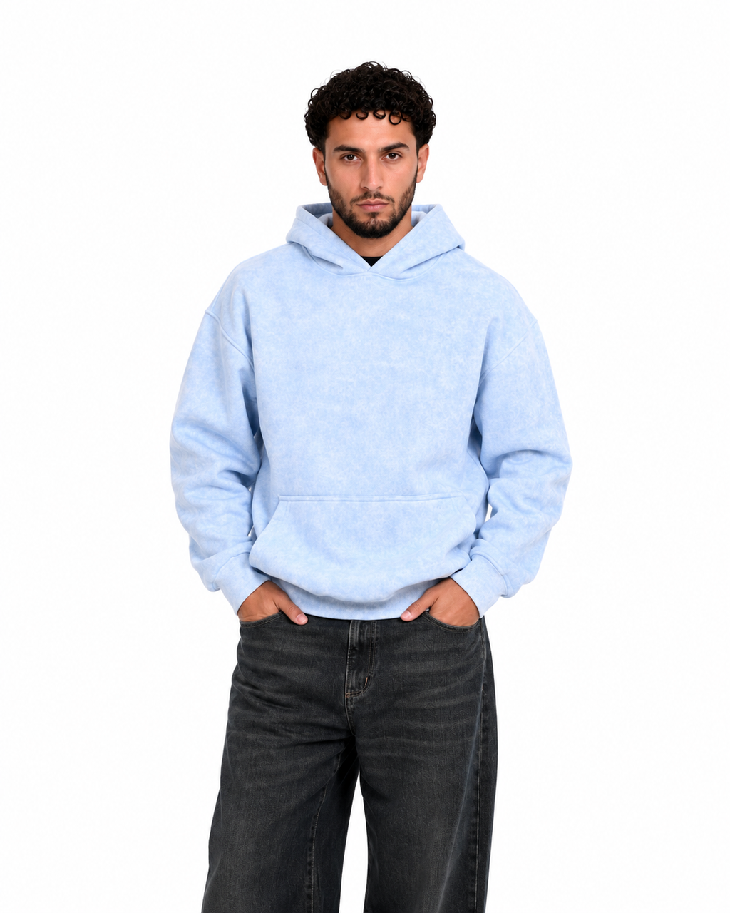 Washed Baby Blue Hoodie