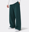 Wide-Leg Sweatpants Dark Green