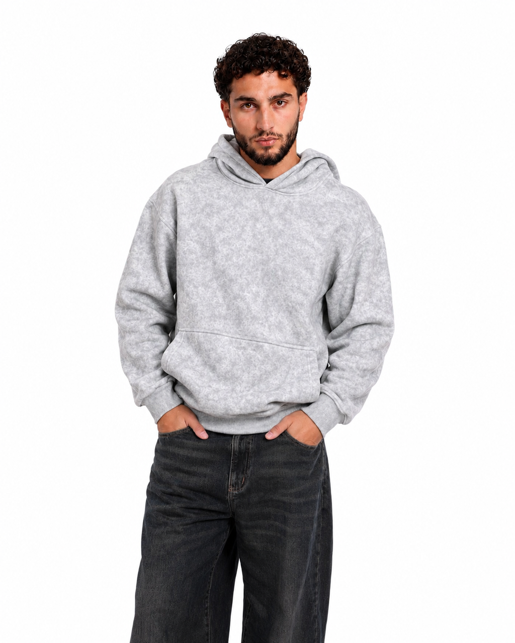 Washed Light Gray Hoodie
