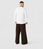 Wide-Leg Sweatpants Brown