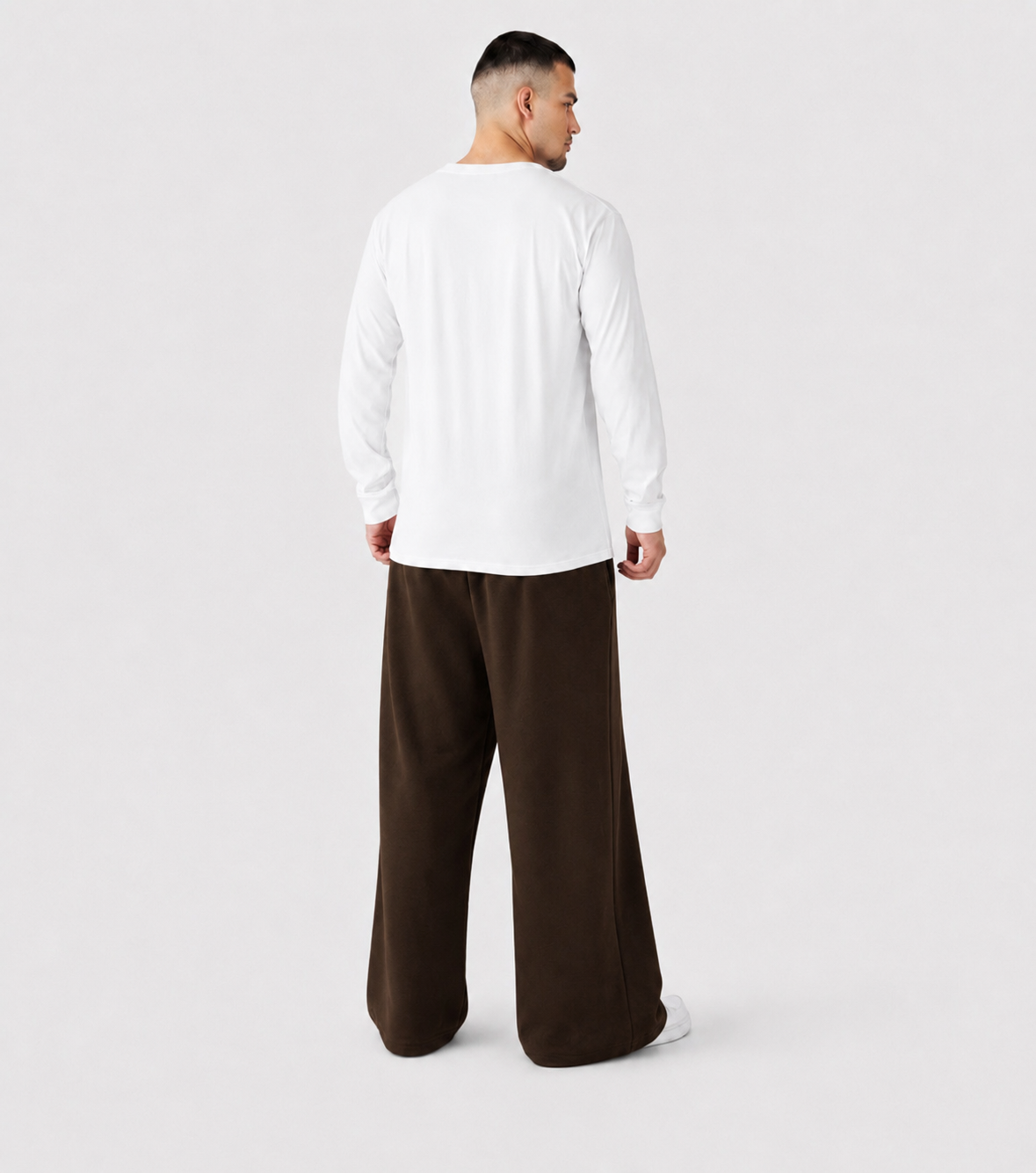 Wide-Leg Sweatpants Brown