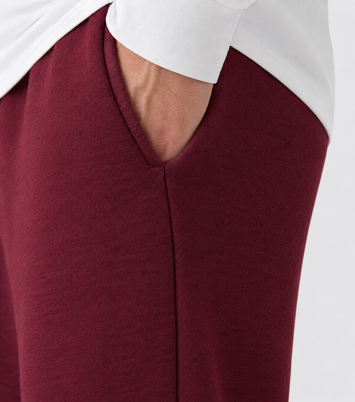 Wide-Leg Sweatpants Burgundy