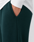 Wide-Leg Sweatpants Dark Green