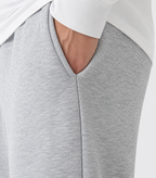 Wide-Leg Sweatpants Light Gray